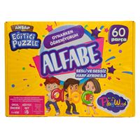 PLAY WOOD AHŞAP EĞİTİCİ PUZZLE ONY-25 ALFABE 60 PARÇA +3 1