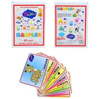 PLAY WOOD AHŞAP RESİMLİ BİLGİ KARTI HARFLER ONY-26 60 ÇEŞİT 2+ 1