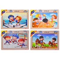 PLAY WOOD AHŞAP PUZZLE ONY-85-86-87-88 SPORLAR 3+ 1