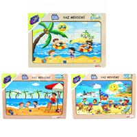 PLAY WOOD AHŞAP PUZZLE ONY-117-118-119-120 YAZ MEVSİMİ 3+ 1