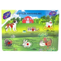 PLAY WOOD AHŞAP PUZZLE ONY-149-150 TUTMALI ÇİFTLİK HAYVANLARI EŞLEŞTİRMELİ 2