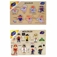 PLAY WOOD AHŞAP TUTMALI YAPBOZ ONY-163-164-165 MESLEKLER EŞLEŞTİRMELİ 18M+ 1