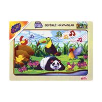ONYIL 183 / 184 / 185 / 186 AHŞAP EĞİTİCİ PUZZLE SEVİMLİ HAYVANLAR 2