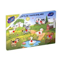 PLAY WOOD AHŞAP TUTMALI YAPBOZ ONY-191-192-193 KÜMES-ÇİFTLİK-SEVİMLİ HAYVANLARI EŞLEŞTİRMELİ 18M+ 2