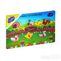 PLAY WOOD AHŞAP TUTMALI YAPBOZ ONY-191-192-193 KÜMES-ÇİFTLİK-SEVİMLİ HAYVANLARI EŞLEŞTİRMELİ 18M+ 3