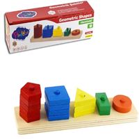 PLAY WOOD AHŞAP GEOMETRİK ŞEKİLLER ONY-305 16 PARÇA 18M+ 1