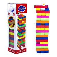PLAY WOOD AHŞAP DENGE OYUNU RENKLİ ONY-310 54 PARÇA 3+ 1