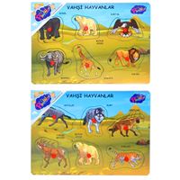 PLAY WOOD AHŞAP TUTMALI YAPBOZ ONY-328-329 VAHŞİ HAYVANLAR 18M+ 1