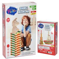 PLAY WOOD AHŞAP SİHİRLİ BLOKLAR ONY-358 MAGİC PLANKS 100 PARÇA 36M+ 1