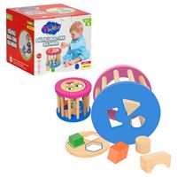 PLAY WOOD AHŞAP EĞİTİCİ BULTAK SİLİNDİR ONY-374 6 RENK 8 PARÇA 18M+ 1