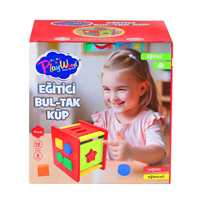 PLAY WOOD AHŞAP EĞİTİCİ BUL TAK KÜP ONY-411 6 RENK 12 PARÇA 18M+ 2