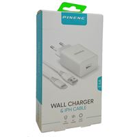 PİNENG ŞARJ ADAPTÖRÜ PN-507 LİGHTNİNG BEYAZ 18W 1