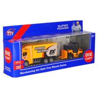 CANEM ÇEKBIRAK ARABA TH686 ÇEKİCİ VE KARGO ARABA SETİ METAL 3+ 1