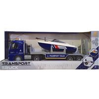 CANEM SÜRTMELİ BOT TAŞIYAN TIR PY8815B TRANSPORT TRUCK SESLİ IŞIKLI 3+ 1