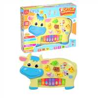CAN ALİ TOYS İNEK PİYANO CNL-2222 ÇİFTLİK HAYVANLARI SESLİ IŞIKLI 18M+ 2