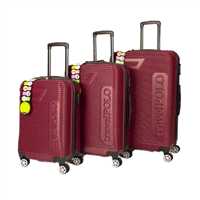 TRAVEL POLO VALİZ ABS A1011 BORDO 3 LÜ SET 1