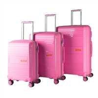 TRAVEL POLO VALİZ PP KIRILMAZ A1017 PEMBE FUŞYA 3 LÜ SET 1