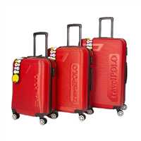 TRAVEL POLO VALİZ ABS A1011 KIRMIZI 3 LÜ SET 1
