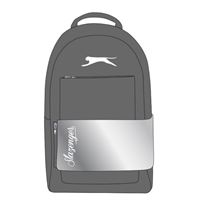 SLAZENGER OKUL ÇANTASI 23146 GRİ ÖNÜ GÜMÜŞ BANT ÜÇ BÖLMELİ 1