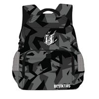 BEŞİKTAŞ OKUL ÇANTASI 2307 KAMUFLAJ PATERN GRİ BEŞ BÖLMELİ 1