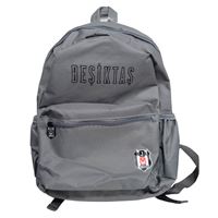 BEŞİKTAŞ OKUL ÇANTASI 24370 GRİ ÖN CEP DETAY ÇİFT BÖLMELİ 1