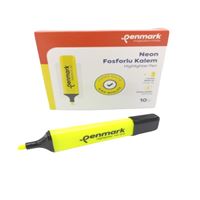 PENMARK FOSFORLU KALEM NEON SARI 10 LU HS-505-01 1