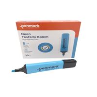 PENMARK FOSFORLU KALEM NEON MAVİ 10 LU HS-505-06 1