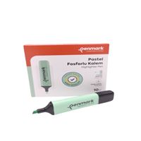 PENMARK FOSFORLU KALEM PASTEL MİNT YEŞİLİ 10 LU HS-505-12 1