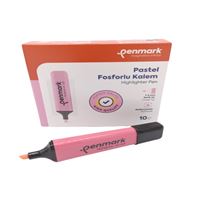 PENMARK FOSFORLU KALEM PASTEL GÜLSUYU 10 LU HS-505-10 1