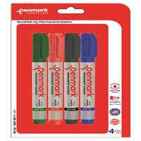 PENMARK PERMANENT MARKÖR HS 405 PK 04 YUVARLAK UÇ 4 LÜ 1
