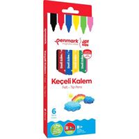 PENMARK KEÇELİ KALEM 6 RENK YIKANABİLİR HS-705-6 1
