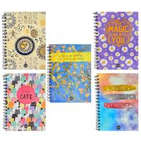 BAM SİYAH DEFTER 16x23.5 SPİRALLİ DESENLİ SERT KAPAK PERFORELİ 64 YP 3001 1