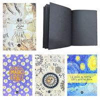 BAM SİYAH DEFTER 15x21 DİKİŞLİ DESENLİ SERT KAPAK 54 YP LASTİKLİ 3003 1