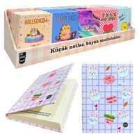 BAM NOT DEFTERİ 8x11 DİKİŞLİ MOTTOLU SERT KAPAK 54 YP DÜZ 50 Lİ BAM-1228 1