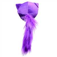2C SQUİSH DELİGHT KÖPÜK OYUNCAK KUYRUKLU KEDİ MOR 13 CM 6 LI 3