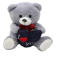 HALLEY PELÜŞ PL78755 I LOVE YOU KALPLİ AYI 30 CM 1