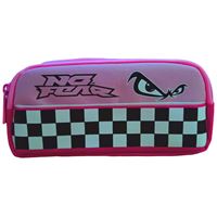 NO FEAR KALEM ÇANTASI 03624 PEMBE DAMALI ÇİFT BÖLMELİ 1
