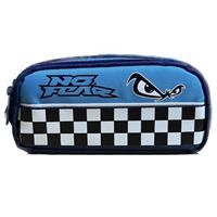 NO FEAR KALEM ÇANTASI 03625 MAVİ DAMALI ÇİFT BÖLMELİ 1