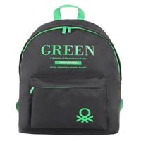 UNİTED COLORS OF BENETTON OKUL ÇANTASI 03805 SİYAH YEŞİL ÇİFT BÖLMELİ 5