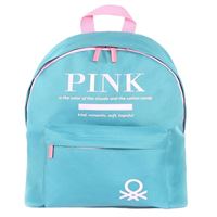 UNİTED COLORS OF BENETTON OKUL ÇANTASI 03809 MAVİ PEMBE ÇİFT BÖLMELİ 5