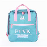 UNİTED COLORS OF BENETTON OKUL ÇANTASI 03810 MAVİ PEMBE ÇİFT BÖLMELİ 1
