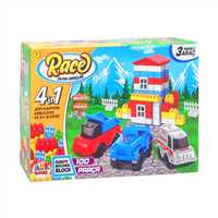 ASYA ANT BLOCKS ANT011 RACE ÇILGIN ARAÇLAR 4İN1 CİTY SET 100 PARÇA  3+ 1