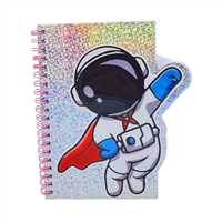MİSYON NOT DEFTERİ MSY-5641 ASTRONOT SPİRALLİ KABARTMALI KARAKTER KESİM 1