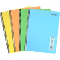 FLEX PASTEL DEFTER A4 PP KAPAK SPİRALLİ 96 YP KARELİ 12 Lİ MFXPA-A496-K 1