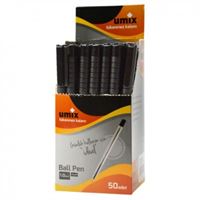 UMİX TÜKENMEZ KALEM BALL PEN SİYAH 1.0 50 Lİ U9900-10-Sİ 1