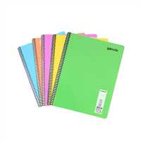 FLEX PASTEL DEFTER A5 PP KAPAK SPİRALLİ 60 YP KARELİ 12 Lİ MFXPA-A560-K 1