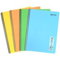 FLEX PASTEL DEFTER A4 PP KAPAK SPİRALLİ 96 YP ÇİZGİLİ 12 Lİ MFXPA-A496-Ç 1