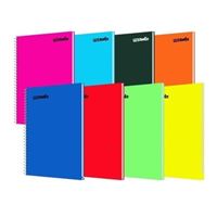 FLEX NEON DEFTER A5 PP KAPAK SPİRALLİ 80 YP ÇİZGİLİ 12 Lİ MFXNE-A580-Ç 1