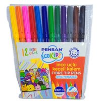 PENSAN KİDZ KEÇELİ KALEM İNCE UÇ 12 RENK 5000 YIKANABİLİR 1