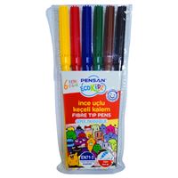 PENSAN KİDZ KEÇELİ KALEM İNCE UÇ 6 RENK 5000 YIKANABİLİR 1